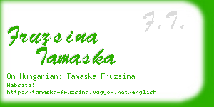 fruzsina tamaska business card